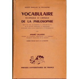 Vocabolaire technique et critique de la philosophie