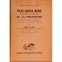 Vocabolaire technique et critique de la philosophie