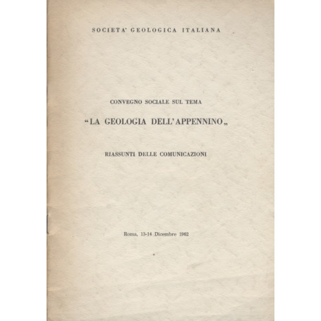 CONVEGNO SOCIALE SUL TEMA `LA GEOLOGIA DELL'APPENNINO`