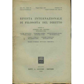 Rivista internazionale di filosofia del diritto. Maggio - Giugno 1963