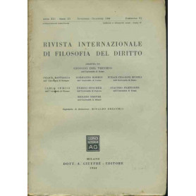 Rivista internazionale di filosofia del diritto. Novembre - Dicembre 1964