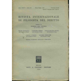 Rivista internazionale di filosofia del diritto. Marzo - Giugno 1959