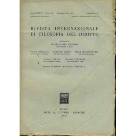 Rivista internazionale di filosofia del diritto. Gennaio - Aprile 1960