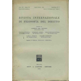 Rivista internazionale di filosofia del diritto. Luglio - Ottobre 1963