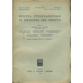 Rivista internazionale di filosofia del diritto. Marzo - Aprile 1963