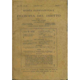 Rivista internazionale di filosofia del diritto. Gennaio - Marzo 1947