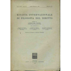 Rivista internazionale di filosofia del diritto. Luglio - Settembre 1952