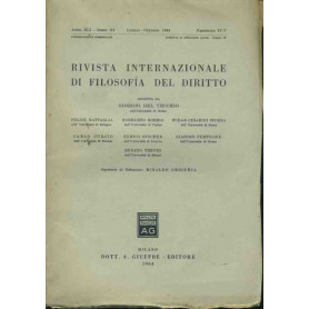 Rivista internazionale di filosofia del diritto. Luglio - Ottobre 1964