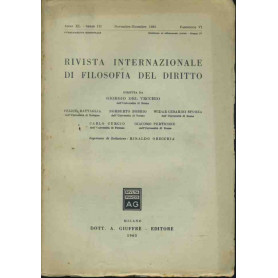 Rivista internazionale di filosofia del diritto. Novembre - Dicembre 1963