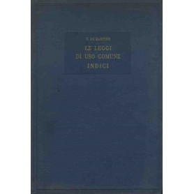 Le leggi di uso comune. Indici