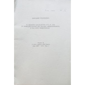 Il decreto legislativo 1971 N. 1199