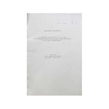 Il decreto legislativo 1971 N. 1199