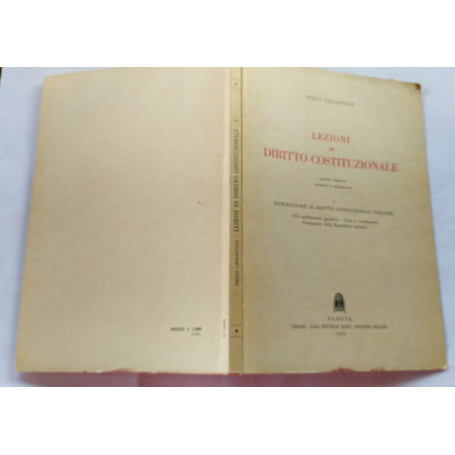 Lezioni di diritto costituzionale  I intrudzione al diritto costituzionale italiane