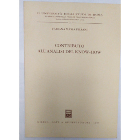 Contributo all'analisi del Know-how
