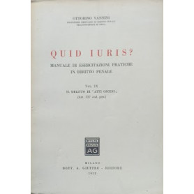 Quid Juris? Manuale di esercitazioni pratiche in diritto penale