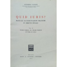 Quid Juris? Manuale di esercitazioni in Diritto Penale