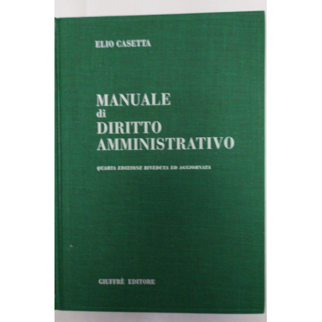 Manuale di diritto amministrativo
