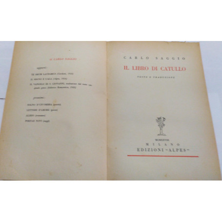Il libro di Catullo testo e traduzioni