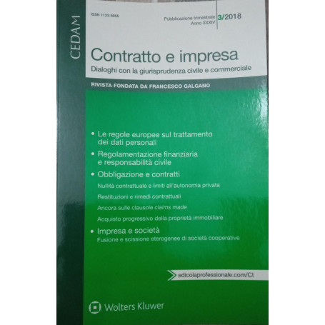 Contratto e impresa. Dialoghi con la giurisprudenza civile e commerciale Volume 3 (rivista)