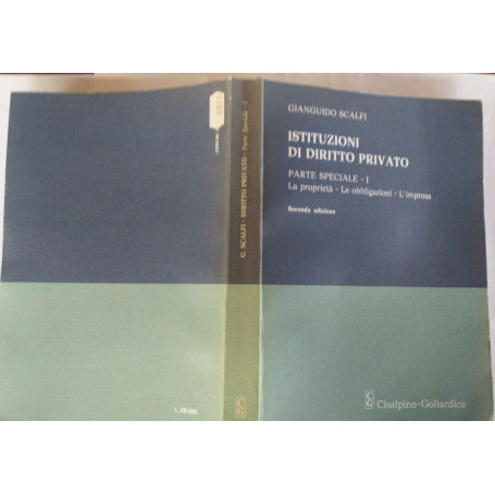 Istituzioni di diritto privato. Parte speciale 1 : La proprietà