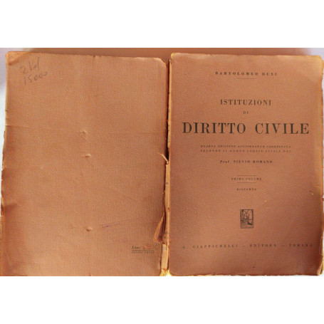 Istituzioni di diritto civile. Primo volume