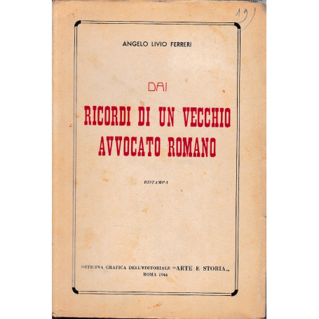 Dai ricordi di un vecchio avvocato