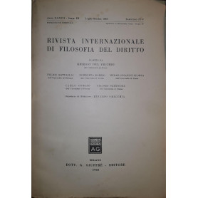 Rivista Internazionale di filosofia del diritto: fascicolo Luglio-ottobre 1960