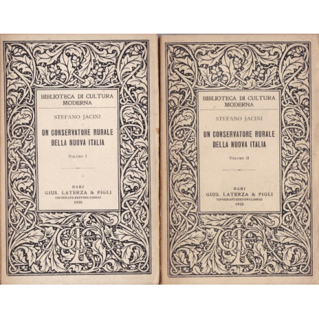 Un conservatore rurale della nuova Italia. I. II.