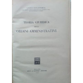 Teoria Giuridica degli Ordini Amministrativi
