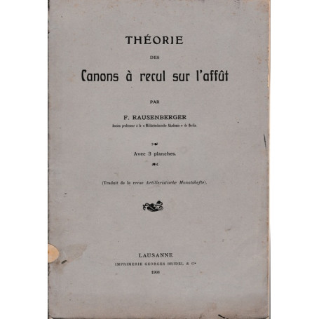 Théorie des Canons à  recul sur l'affà»t