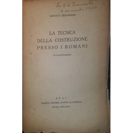 La tecnica della costruzione presso i romani