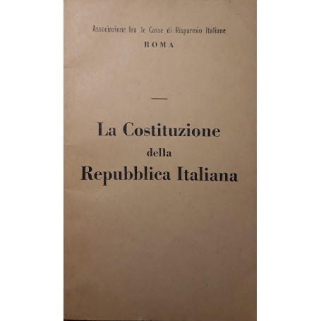 La Costituzione della Repubblica Italiana