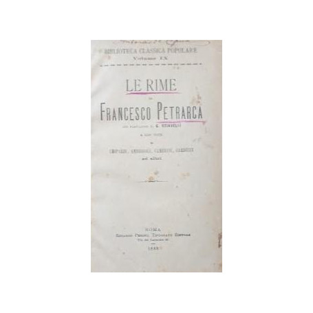 Le rime di Francesco Petrarca