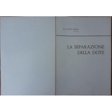 La separazione della dote