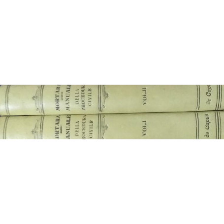 Manuale della Procedura Civile. Volumi 1 e 2