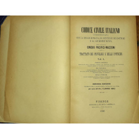 Codice civile italiano. Trattato dei privilegi e delle ipoteche vol 1