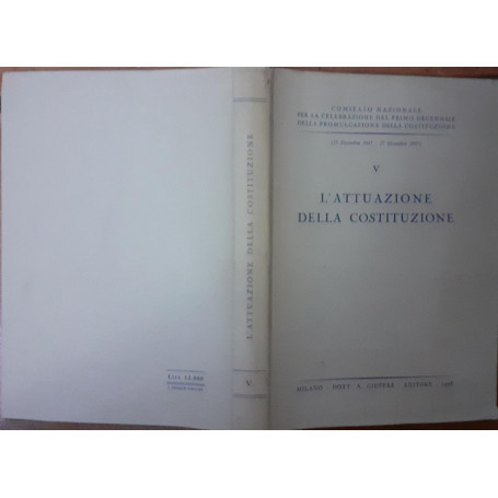 L'attuazione della costituzione V