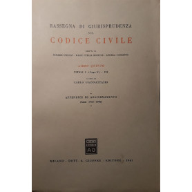 Rassegna di giurisprudenza sul codice civile (titolo V