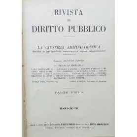 Rivista di Diritto Pubblico. La giustizia amministrativa