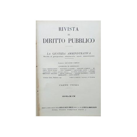 Rivista di Diritto Pubblico. La giustizia amministrativa