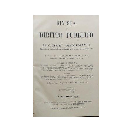 Rivista di Diritto Pubblico - La Giustizia Amministrativa
