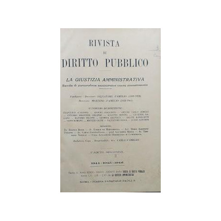 Rivista di Diritto Pubblico - La Giustizia Amministrativa