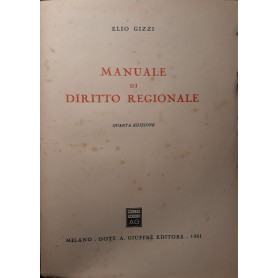 Manuale di diritto regionale
