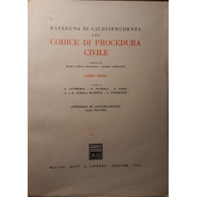 Rassegna di giurisprudenza sul codice di procedura civile: libro primo (appendice di aggiornamento anni 1953-1962)
