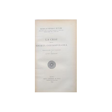 La crisi della società  contemporanea