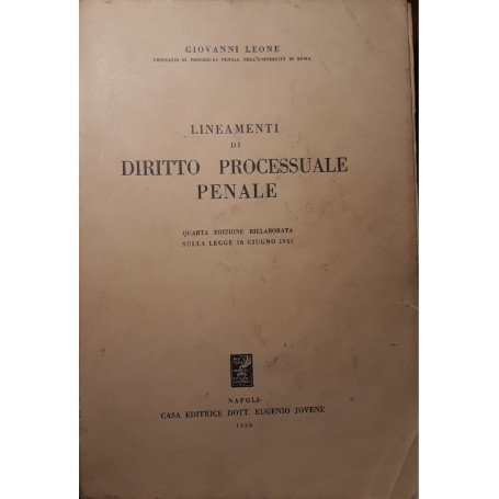 Lineamenti di diritto processuale penale