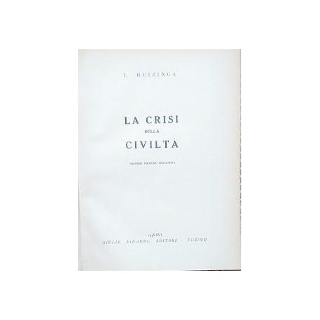 La crisi della civiltà