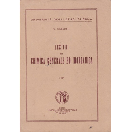 Lezioni di chimica generale ed inorganica