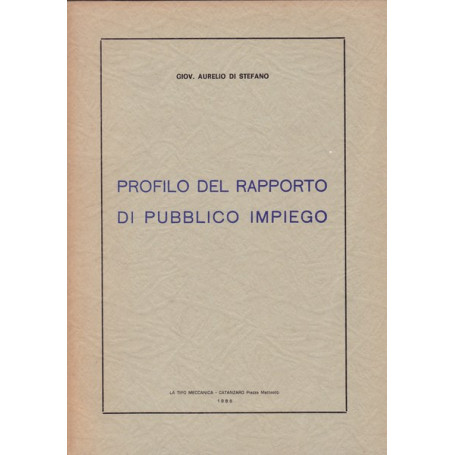Profilo del rapporto di pubblico impiego