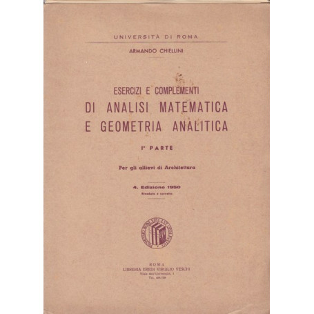 Esercizi e complementi di analisi matematica e geometria analitica. I.
